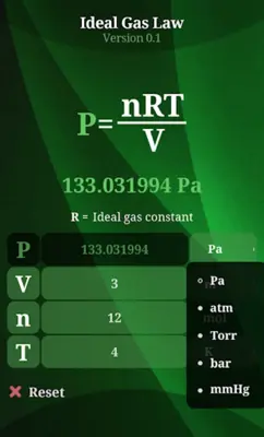 Ideal Gas Law android App screenshot 4